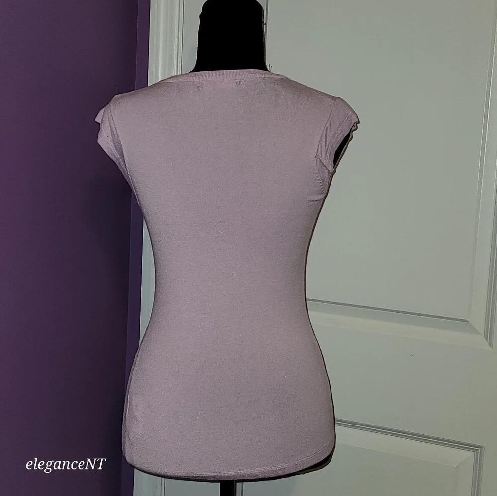 Bershka Liliac Two Piece Cardigan + Cap Sleeve Set Sz: M (Juniors)